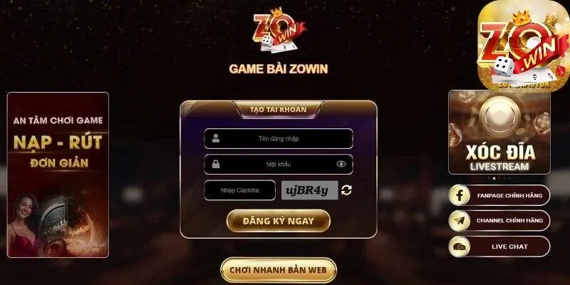 Các Bước Đăng Ký Zowin